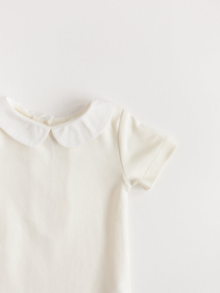 Pima Peter Pan Collar Shirt-Classic White 9-12M
